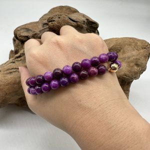 【肌容雪】天然美石皇家紫舒俱來珠鍊 編號B136