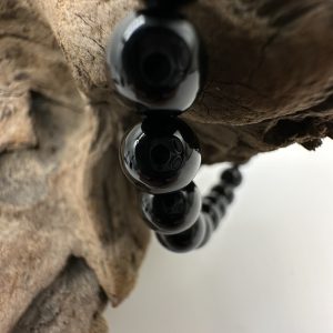 【肌容雪】黑色天地天珠手串 編號B149